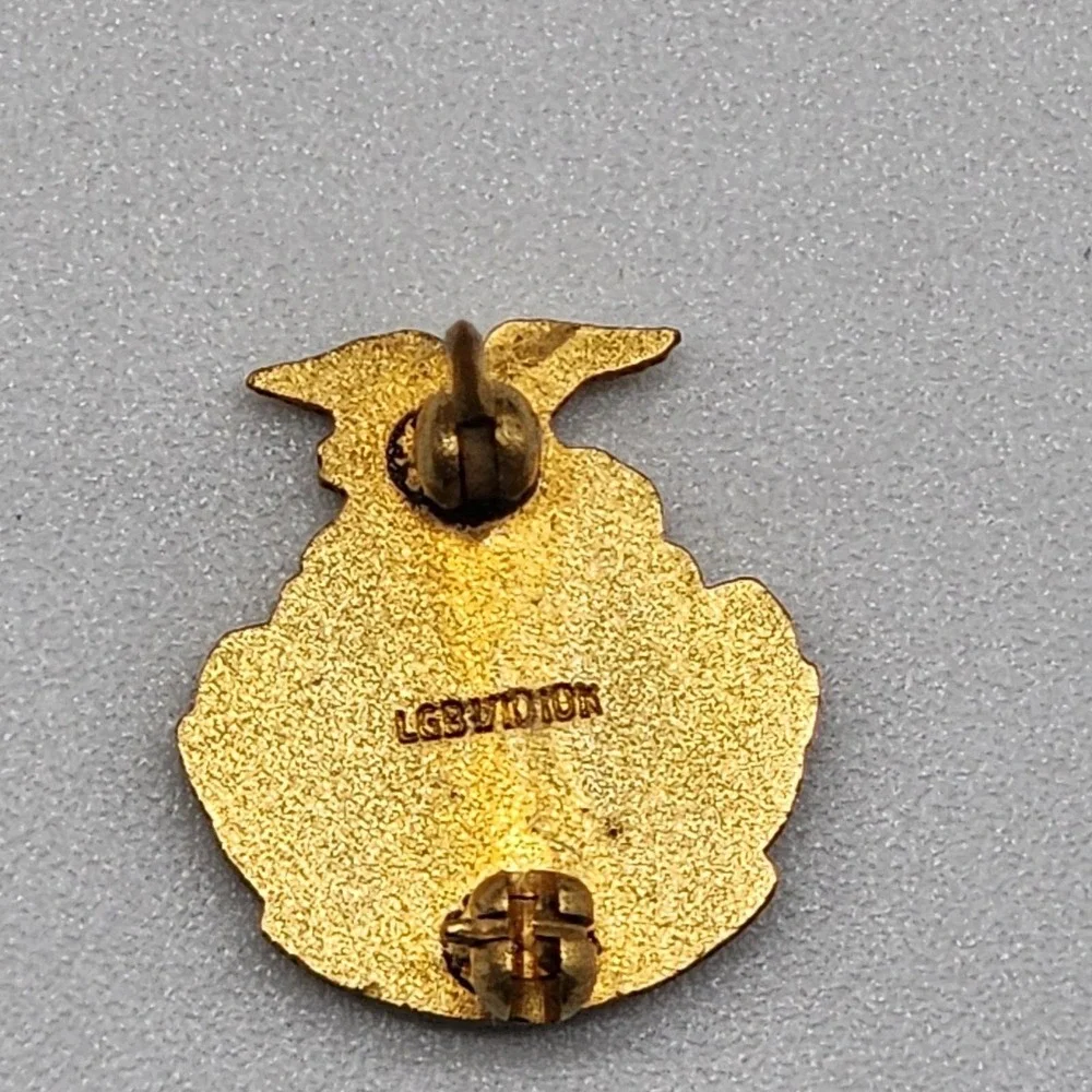 Vintage FFA Lapel Pin Honorary Eagle 10k Yellow Gold Filled Brooch Future Farmer